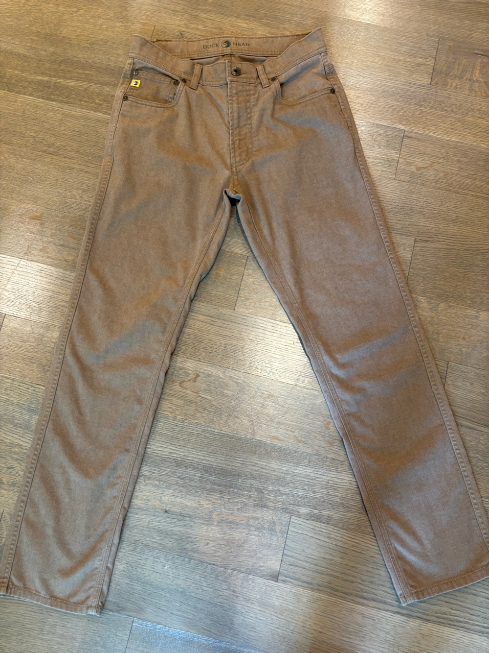 Duck Head Men's Brown Straight-Leg Chinos
